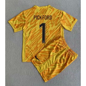 England Jordan Pickford #1 Torwart Heimtrikot EM 2024 Kurzarm (+ kurze hosen)